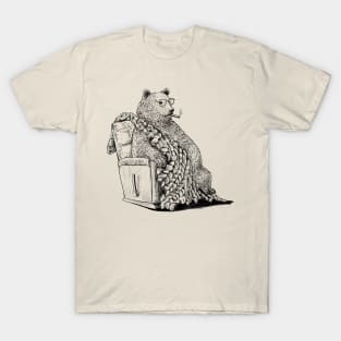 Lazy Bear Black and White T-Shirt